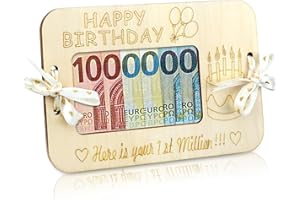 PROBUK Regalos De Dinero Cumpleaños, Decoración Cumpleaños de Madera Regalar Dinero, Decoración Soporte de Madera, Paquete de Regalo para Regalos de Dinero