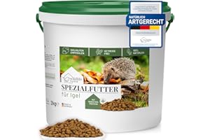 wildlife home Nourriture pour hérissons - Sans céréales - 2 kg - Nourriture spéciale adaptée aux hérissons - Avec protéines d'insectes pour une alimentation optimale en énergie - Nourriture sèche