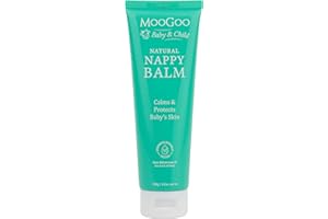 MooGoo Nappy Balm - A naturally gentle diaper cream for sensitive baby skin - Soothing cream with shea butter, zinc & jojoba oil - Barrier cream to soothe & prevent irritation
