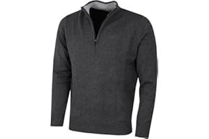 DKNY Hommes Chunky Knit Soft Feel Quarter Zip Easy Care Golf Pull
