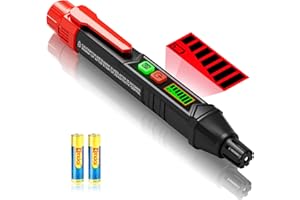 Gas Leak Detector - YOJOCK Flammable Gas Detector with Acoustic & Visual Alarm for Methane, Propane & More (Red). Ideal for Motorhome & Home Use (Includes 2 Batteries)