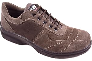 NEW GISAB 279 ANTRACITE SCARPE UOMO MADE IN ITALY TOMAIA IN VERA PELLE CAMOSCIO