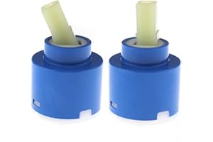 VENKER 2X Cartouche en Céramique 40mm Disque Robinet Bain Bassin de Douche Levier Salle de Bain Cuisine Réparation Remplacement Outils