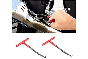 ANBOO 2 sztuki narzędzi do ściągania sprężyn wydechowych, wysokiej jakości zestaw sprężyn motocyklowych, uchwyt w kształcie litery T, do łatwego montażu i demontażu układu wydechowego i sprężyn