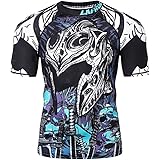 LAFROI CLY08 - Maglia a Compressione da Uomo a Maniche Corte UPF 50+, Uomo