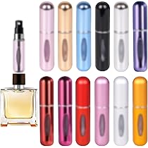 YoHyien 4 Pezzi Porta Profumo da Viaggio Ricaricabile 10 ml, Atomizzatore Profumo da Borsetta in Vetro, Mini Dispenser Profumo Portatile, Contenitore Profumo da Viaggio per Borsa (Dorato