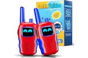 Grriopi Walkie Talkie, Boy Toys for 4 5 6 Year Old Boy Girl Gift for 3-12 Year Olds Boys Toys Age 3 4 5 6 7 Walkie Talkies for Kids Toys Outdoor Toys Garden Toys Birthday Presents Spy Game Red Blue