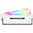 Corsair Vengeance RGB PRO 16 GB (2x8 GB) DDR4 3600MHz C18 XMP 2.0 Kit di Memoria Illuminato RGB LED Entusiasta, Bianca