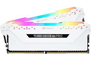 Corsair Vengeance RGB PRO - Kit de Mémorie Enthousiaste (16Go (2x8Go), DDR4, 3600MHz, C18, XMP 2.0) Eclairage LED RGB dynamique - Blanc