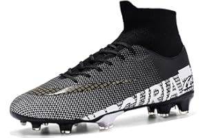 WEJIESS Chaussures de Football Chaussures de Football pour Hommes Pointes Professionnelles Bottes de Match de Football pour Jeunes Bottes de Football Baskets d'entraînement à Lacets