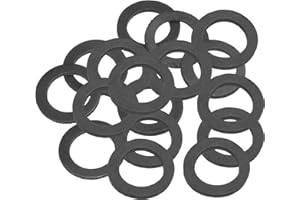 PATIKIL Joint Plat En Caoutchouc M16, Lot De 16, Diamètre Intérieur 16 mm, Diamètre Extérieur 24 mm, Épaisseur 2 mm, Joint D'étanchéité Espaceur Pour Robinet Tuyau Raccord Boulon, Noir