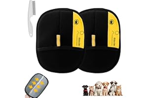Mizijia 2 Pièces Gant Anti Poil+Peigne à Puces, Gant Ramasse Poils Animaux, Gant Anti Poils Animaux, Gants D'épilation Réutilisables pour Le Lavage, Le Démêlage et Le Toilettage