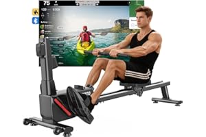 JOROTO Vogatore Domestico, 16 Livelli Resistenza - Rower Magnetico Ultra Silenzioso con App Kinomap, Doppia Guida per Stabilità, Compatto e Facile da Montare, Attrezzo Fitness per la Casa
