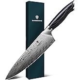 SANMEIHO Powder Steel Chef Knife, 20cm Japanese Kitchen Kitchen Knife | Professional Chef Knife Ultra Sharp for Carving Meat