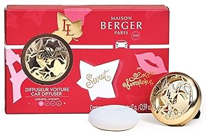 Maison Berger Diffuseur Voiture Parfumé – Clip Métal 4,5 cm avec Recharge Incluse, Fabrication Française – Clip Grille Aération – Jusqu’à 4 Semaines de Diffusion (Lolita Lempicka Sweet)