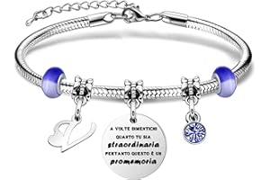 SAMORION A Volte Dimentichi Di Essere Fantastico Braccialetti Regalo Ispiratore Nome Lettera Iniziale Braccialetti Per La Laurea Di Compleanno Della Ragazza Delle Donne braccialetti Anniversario