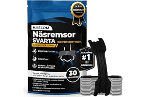30 Svarta Näsplåster HASLOM – Nasal strips, Sport och Sömn | Nose strips Performance med extra stark vidhäftning, svettåligt