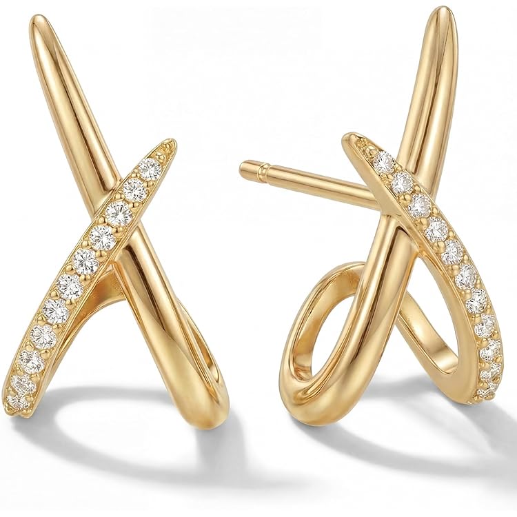 17,5mm Gold 14 krt gouden oorringen met luxe klapsluiting 17,5mm x 2,3mm vierkante buis ZGO430
