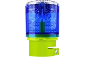 Aolyty Luz de Advertencia, Solar Intermitente Ráfaga LED Luz, Superbrillante de 360 grados, IP45 Impermeable, Luz Solar Estroboscópica para Emergencia (Azul)