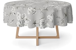 MARTINA HOME Obrus z żywicy Daniela Szary 140 Okrągły