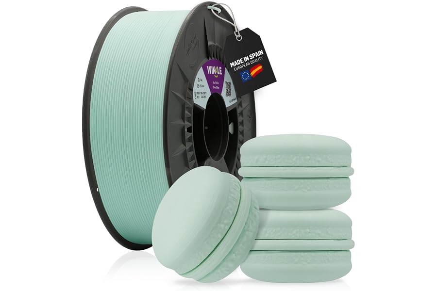 WINKLE Filamento PLA HD Pastel Azul Nube 1.75mm 1kg, Impresora 3D | Precisión Dimensional +/- 0.03mm, Color Mate, Fabricado e