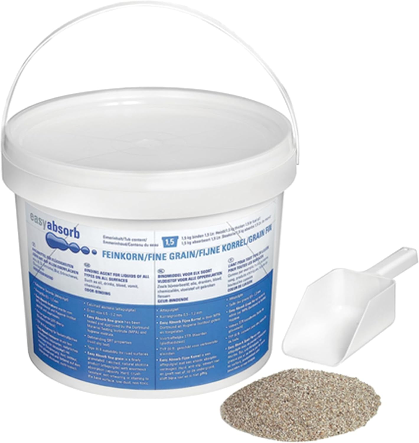 Easy Absorb Granulado para Esparcir, Absorbe Olores y Líquidos Desagradables - 1500 gr