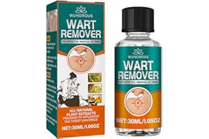 WUNDROUS Wart-Remover Painless Skin and Fast-Acting Wart-Remover for Hands and Body Fall Away Quickly, Natural & Safe Remover