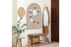 Topzora 60 x 90cm Große Pinnwand Filz Selbstklebend mit 50 Pinnnadeln, 6 Stück 30x30cm Vision Board,Bogen Filz Pinnwand für Wände in der Schule, zu Hause, im Büro（Braun）