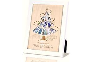 ‎DMHSGIFT DMHSGIFT Geldgeschenk Weihnachten im Spardose Bilderrahmen mit Weihnachtsbaum Geldverpackung Weihnachts Geldgeschenk Verschenken Geschenkideen für Frauen Kollegin Bruder