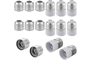 HOEMBPN 16 Stück E27 auf E14 Lampenfassung Adapter, E27 zu E14 Lampensockel Konverter, 250V, für LED Lampen, Glühlampen, Halogen Energiespar Lampen