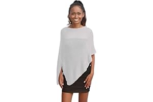 creazioni unique Poncho Bolardo de Mujer Elegante de Ceremonia o Noche - Poncho Mujer Verano y Primavera de Red de Viscosa Térmica con Esencia de Flor de Cerezo