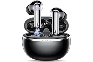 GODYSE Cuffie Bluetooth, Auricolari Bluetooth 5.3 In Ear Sport con 4 HD Mic ENC Cancellazione Rumore IPX6 Impermeabile Hi-Fi Stereo Touch Control 32 Ore USB-C Cuffiette Senza Fili per iOS Android, Nero(2025)