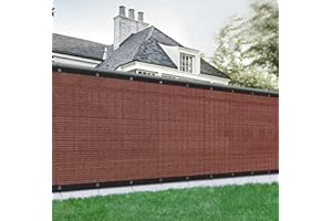 MAIL MORE Privacy Garden Screen Fence UV Resistant HDPE Mesh Windbreak with Reinforced Edges for Outdoor Use, Patio, Balcony, Yard or Backyard Heavy Duty Shade Netting (1x10m, Brown)