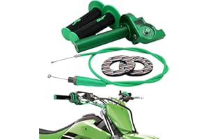 ANXIN Conjunto de Acelerador Moto con Cable y CNC Puño Rapido Universal para Manillares de 7/8" (22 mm) para la Mayoría de las Motocicletas CRF YZ PW KX KLX RM DR DRZ 110cc 125cc 150cc Dirt Pit Bike-Verde