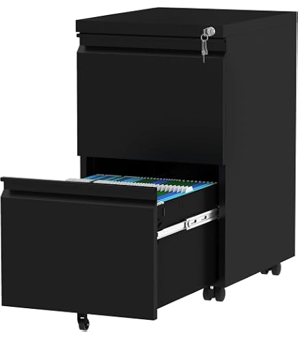 Bisley LIGHT Hängeregistraturschrank – A4, 4 Schubladen, Vollausziehbar, Belastbar 30 Kg Pro Schublade, Abschließbar, Oxfordblau, 132,1 X 62,2 X 41,3 Cm