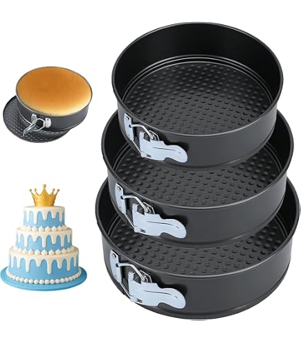 webake 4 stampi per dolci a forma di pie, diametro 12 cm, antiaderente, rotondi, quiche