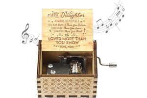 SYWAN You are My Sunshine Wood Music Boxes,Vintage Hand Crank Carved Musical Box for Birthday/Christmas/Valentine's Day Mother's Father's Day