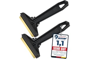 L & P CAR DESIGN Eiskratzer Auto [2 Stück] - TESTSIEGER 2024* - schnell, mühelos & schonend - Murska Scheibenkratzer Auto Messing - effizient, sicher Schneekratzer Auto - Premium HIPS & Messingklinge Finnland Schwarz