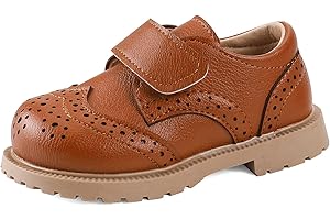 MASOCIO Boys Girls Formal Shoes Toddler Little Kids School Shoes Flat Dress Shoes (Toddler/Little Kid)