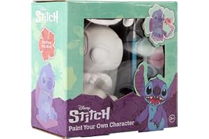 Disney Lilo & Stitch - Gipsfärgssats för barn, kreativt set med färger och penslar, strukturerad pastaeffekt, gör-det-själv presentidé från 3 år, officiell Disney-produkt