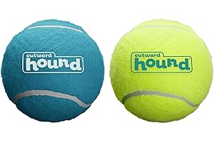 Outward Hound Squeaker Ballz Fetch - Juguete para Perro, Grande, Paquete de 2