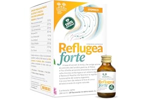 REFLUGEA FORTE Salugea - Controlli gli acidi dello stomaco - Spegni la sensazione di fuoco nello stomaco - con Malva, Mucosave® FG, Resina di Mastiha, Amla, Fico e Tiglio