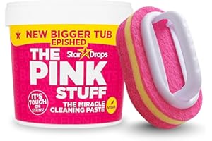 The Pink Stuff Miracle Cleaning Paste 850g & Avatopia Pink Cleaning Brush – Multi Surface Stain Remover, Grease Remover & Bathroom Scrubber Brush – Powerful All Purpose Nanna’s Secret Cleaner Kit