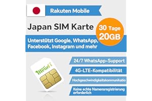 MEWFI Japan SIM-Karte – Nur Daten, Keine Anrufe/SMS – 4G Netz – Aktivierung erforderlich – Nutzung von Google, Instagram, Twitter & Whatsapp – 24/7 Whatsapp Support