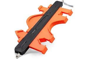 TIKTALK 12 Inch/30cm Contour Gauge Tool with Secure Double-Lock Design Prevents Shifting, Must Have Tool for DIY Handyman Woodworking/Flooring/Tile Laying, Tools for Men