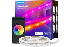 Govee Tira LED 5M, RGBIC Pro Luces LED WiFi Funcionan con Alexa y Google Assistant, Tiras Inteligentes de Control de App, DIY, Sync de Música para Dormitorio, TV y Navidad