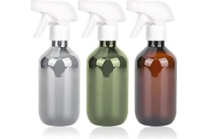MJFENDAI 3-pack 300 ml sprutflaska, tomma sprayflaskor, återanvändbara plastsprayflaskor för rengöring, trädgårdsskötsel, växter, hårvårdsprodukter
