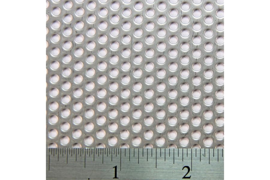 3mm Aluminium Perforated Mesh Sheet Plate (3mm Hole x 5mm Pitch x 1mm Thick) (300 x 300mm Sheet)