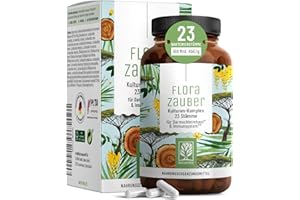 ‎NATURTREU NATURTREU® Florazauber Kulturen Komplex magensaftresistent & vegan - 23 Bakterienstämme ohne Inulin - Komplex u.a. mit Lactobacillus & Bifidobakterien, 60 Kapseln