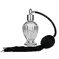 Divo Perfume Atomizer, 46ml, Refillable Glass Bottle. with Black Tassel Spray and Silver Fitting. Gift Box and Funnel Included